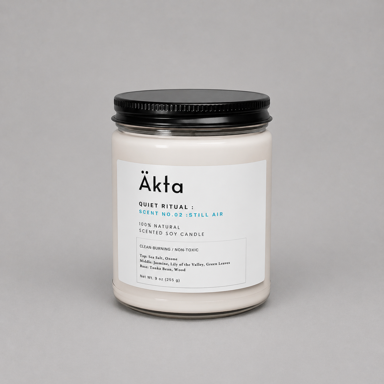 No.02 Still Air｜天然100%ソイキャンドル（9oz Soy Candle）