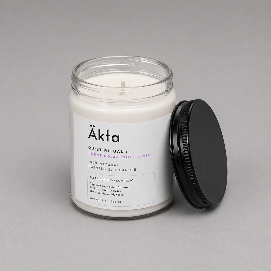 No.03 Soft Linen｜天然100%ソイキャンドル（9oz Soy Candle）